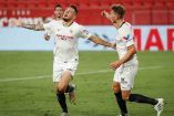 Lucas Ocampos consiguió el único tanto del partido en favor del Sevilla. (Twitter: @SevillaFC)