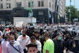Repliegan a taxistas que bloqueaban Eje Central 