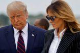 Melania sufre de tos y deja solo a Trump