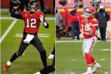 Tom Brady y Patrick Mahomes buscarán un nuevo anillo de Super Bowl con estilos totalmente opuestos. (Reuters)