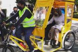 El servicio de ciclotaxis en el Centro Histórico está en un proceso de regulación. Foto: Especial
