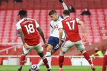 Erick Lamela sorprendió a la defensa del Arsenal y al portero Bernd Leno. (Reuters)