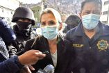 Jeanine Áñez fue trasladada a la Fiscalía de La Paz para rendir su declaración por los sucesos de noviembre de 2019 / Foto: AFP