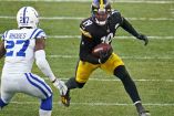 JuJu Smith-Schuster continuará siendo socio de Roethlisberger. (AP)