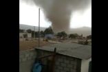 Tornado sorprende a pobladores de Apan, Hidalgo 