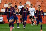 Barcelona vino de atrás para imponerse por 3-2 sobre el Valencia. (Reuters)