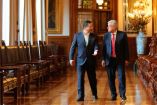 Los presidentes de México y Bolivia, Andrés Manuel López Obrador y Luis Alberto Arce, en Palacio Nacional en marzo pasado. Foto archivo: Cuartoscuro