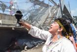 Este jueves, se llevó a cabo una ceremonia religiosa prehispánica en la zona del accidente de la Línea 12 del Metro ocurrido cerca de la estación Olivos. 