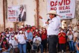El candidato de la coalición Juntos Haremos Historia, David Monreal, durante un acto político en Zacatecas, Zacatecas. Foto: Especial