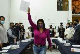 La candidata de la Coalición Juntos Haremos Historia, Mariela Gutiérrez Escalante, recibió su constancia de mayoría. Foto: Especial