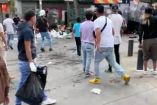 Los comerciantes reaccionaron al desalojo y se desató un zafarrancho en esta zona de la alcaldía Cuauhtémoc. 