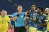 Néstor Pitana fue el árbitro central del Brasil-Colombia (Reuters)