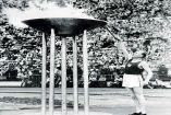 Paavo Nurmi, el finlandés volador, honró el encendido del fuego / Fotos: AP