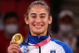 Nora Gjakova ganó el tercer oro para Kosovo en toda su historia (Foto de Reuters)