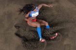 Caterine Ibargüen asegura que su primer objetivo era estar en la final del triple salto femenil (Fotos: Reuters)