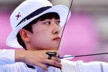 An San consiguió su triple oro consecutiva en Tiro con Arco en la final individual (Fotos: Reuters)