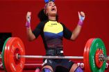 Neisi Dajomes ganó el oro olímpico en la categoria de 76 kg.(Foto: Reuters)