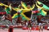 El equipo de Jamaica conformado por Brianna Williams, Eliane Thompson-Herah, Shelly-Ann Fraser-Pryce y Shericka Jackson ganó el oro. (Reuters)