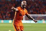 Memphis Depay marcó un doblete en la victoria de Países Bajos. (AFP)