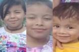 Los tres hermanitos fueron sustraídos por un familiar en el municipio de Ixtapaluca. Foto: Especial