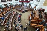 El protocolo establece el uso obligatorio de cubrebocas durante todo el tiempo que las personas permanezcan en el recinto legislativo. Foto: Cuartoscuro/Archivo