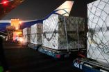 Después a las 5:56 horas llegaron en el vuelo RU9004 de AirBridge Cargo, procedente de Moscú, Rusia, con escala en Amsterdam, las dosis de Sputnik V. Foto: Especial