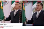 El gobernador de Nuevo León, Jaime Rodríguez Calderón, El Bronco, recicló su Grito de Independencia de 2020 para este año. Imagen: ABC Noticias
