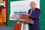 El presidente Andrés Manuel López Obrador durante su conferencia en Palacio Nacional. Imagen: Captura de video