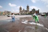 Cuadrillas de limpieza eliminaron 9 mil 594 metros cuadrados de grafiti, informó la Secretaría de Obras y Servicios (Sobse).