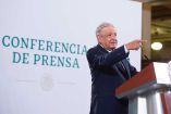 El presidente Andrés Manuel López Obrador durante su conferencia en Palacio Nacional. Foto: Presidencia