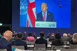 El secretario general de la ONU dirige un mensaje en la COP26. (Twitter | @FelipeCalderon)