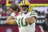 Jordan Love tendrá su oportunidad con Green Bay tras el positivo por covid-19 de Aaron Rodgers. (AP)
