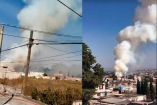 Esta tarde se registró una explosión de pirotecnia en Tultepec, en un taller ubicado en la calle Francisco Sarabia. Foto: Captura de pantalla