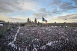 Este miércoles 1 de diciembre acudieron 250 mil personas al Zócalo capitalino y vialidades aledañas. Foto: Cuartoscuro