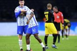 Hertha Berlín alejó al Borussia Dortmund de la cima en la Bundesliga. (Reuters)