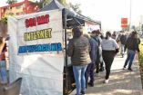 El servicio que ofrecen es de buscar en internet el registro de las personas para que pasen a vacunarse, las impresiones cuestan 15 pesos. Foto: Daniel Betanzos