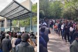 Así se veían las enormes filas en el Hospital del IMSS de La Raza. Foto: Especial
