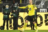 Erling Haaland consiguió un doblete en la goleada del Borussia Dortmund. (AFP)