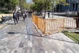 El gobierno de la Ciudad de México instaló vallas metálicas circundando la vía peatonal. Foto: Rodolfo Dorantes