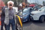 El conductor de la tercera edad de la plataforma Uber fue detenido por elementos policíacos. Foto: Especial