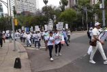 Los manifestantes avanzaron por Paseo de la Reforma: Foto. Jorge González 