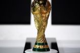 El trofeo de la Copa del Mundo se exhibió en el Congreso de la FIFA (AFP)