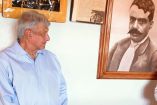 Andrés Manuel López Obrador, durante una reunión con Jorge Zapata, nieto del general Emiliano Zapata durante la conmemoración, el 10 de abril de 2021. Foto archivo: Cuartoscuro