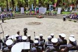 Ayer se realizó la ceremonia para inaugurar el monumento a la poeta Sor Juana Inés de la Cruz en la Rotonda de las Personas Ilustres. Foto: Cortesía Gobierno de la CDMX/ Héctor López