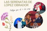 Desde el 2019 el presidente Andrés Manuel López Obrador festeja el 10 de mayo en sus "mañaneras" con serenatas a las mamás. Fotos: Presidencia/ Cuartoscuro Plantilla: Canva