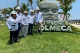 En la visita también estuvieron presentes los gobernadores de Campeche Layda Sansores y de Oaxaca, Alejandro Murat. Foto: @Claudiashein
