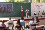 Conferencia mañanera del presidente Andrés Manuel López Obrador desde el estado de Sonora. Foto: Especial