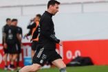 Lionel Messi entrena con la selección argentina
