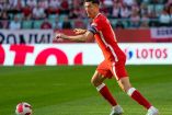 Robert Lewandowski en un partido con la selección de Polonia.