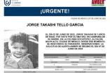 Alerta Amber Jorge Takashi Tello García. 